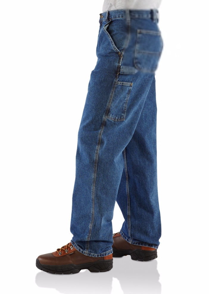 Carhartt Original Fit Washed Work Dungaree B13 - Durable Men's Work Pants for Construction, Farming & Outdoor Activities