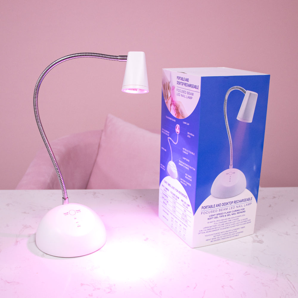 Portable Rechargeable LED Nail Lamp for Gel Polish - Fast Curing 48W UV/LED Light for Salon & Home Manicures - Perfect for Soft Gel Tips & Nail Extensions