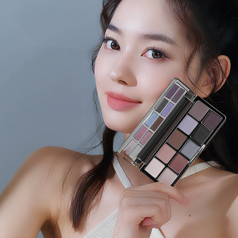 Shedella 10-Color Checkerboard Eyeshadow Palette - Highly Pigmented, Long-Lasting Makeup for Day & Night Looks - Perfect for Parties, Weddings & Everyday Wear