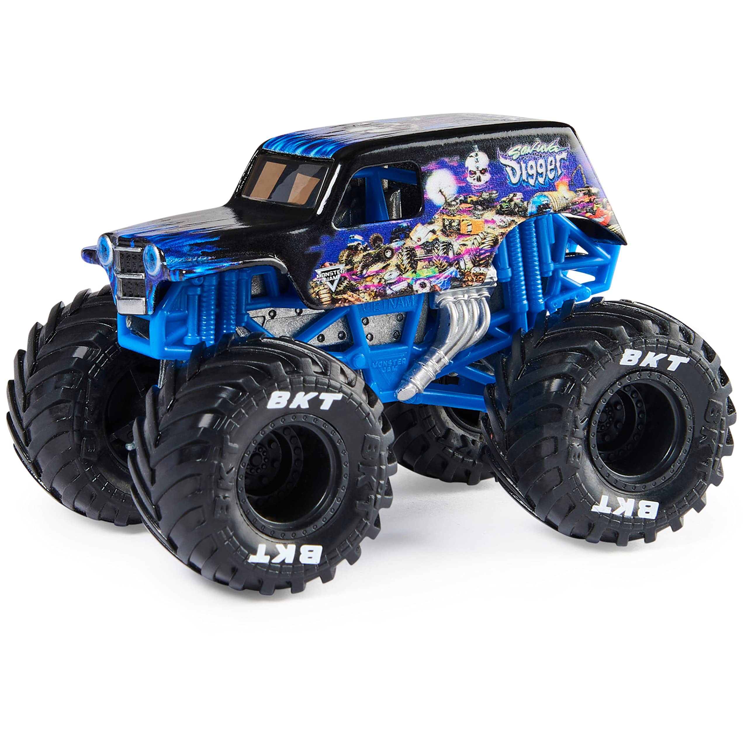Monster Jam Son-uva Digger Die-Cast Monster Truck 1:64 Scale - Official Heavy Metal Series Toy for Boys & Girls Ages 3+ - Collectible Vehicle for Play, Display & Racing Fun