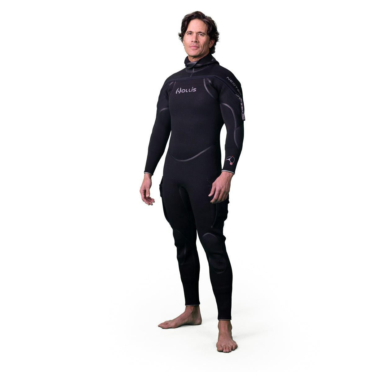 Open Box Hollis Neotek 4/3mm Unisex Wetsuit for Scuba Diving, Snorkeling & Water Sports | Premium Neoprene Diving Suit