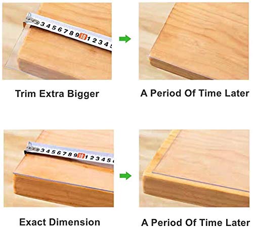 VALLEY TREE 46 x 96 Inch Clear PVC Table Protector - 1.5mm Thick Waterproof Plastic Desk Mat for Dining Table, Office Desk, Crafting & Study - Perfect for Spill Protection & Surface Safety