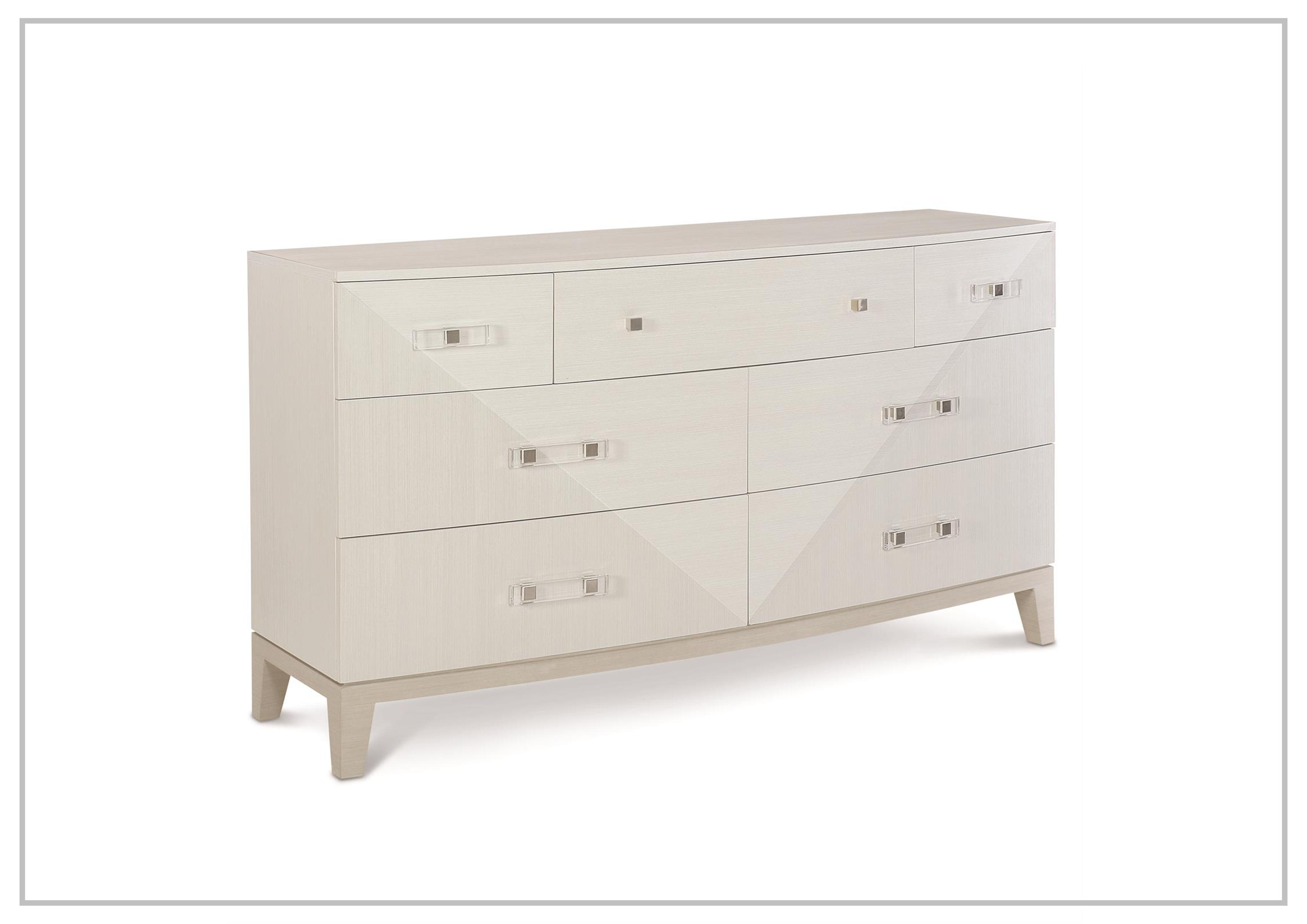 Bernhardt Axiom 7-Drawer Solid Wood Dresser - Stylish Bedroom Storage for Clothes, Linens & Accessories