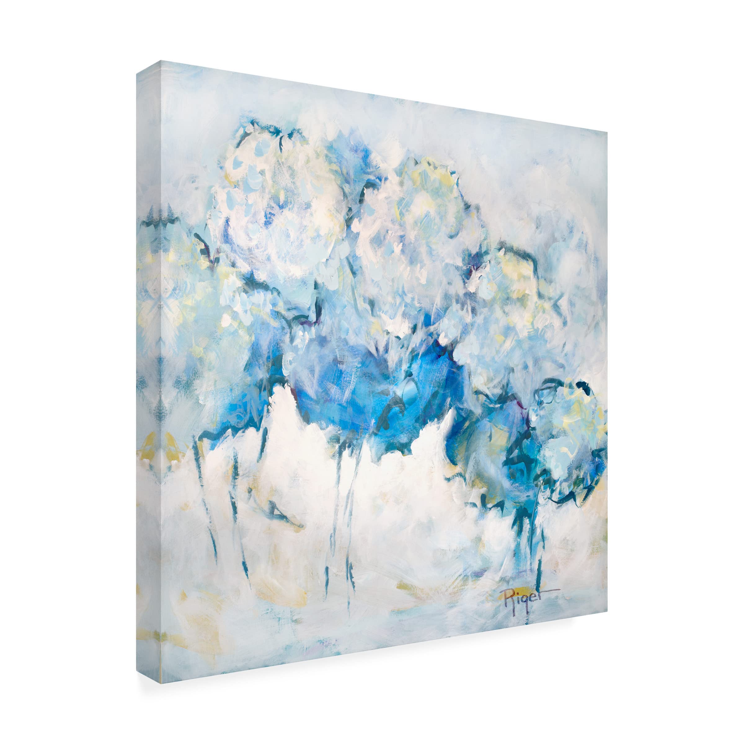 Trademark Fine Art 'Hydrangeas on My Mind IV' Canvas Wall Art by Sue Riger - Floral Painting for Living Room, Bedroom & Office Decor