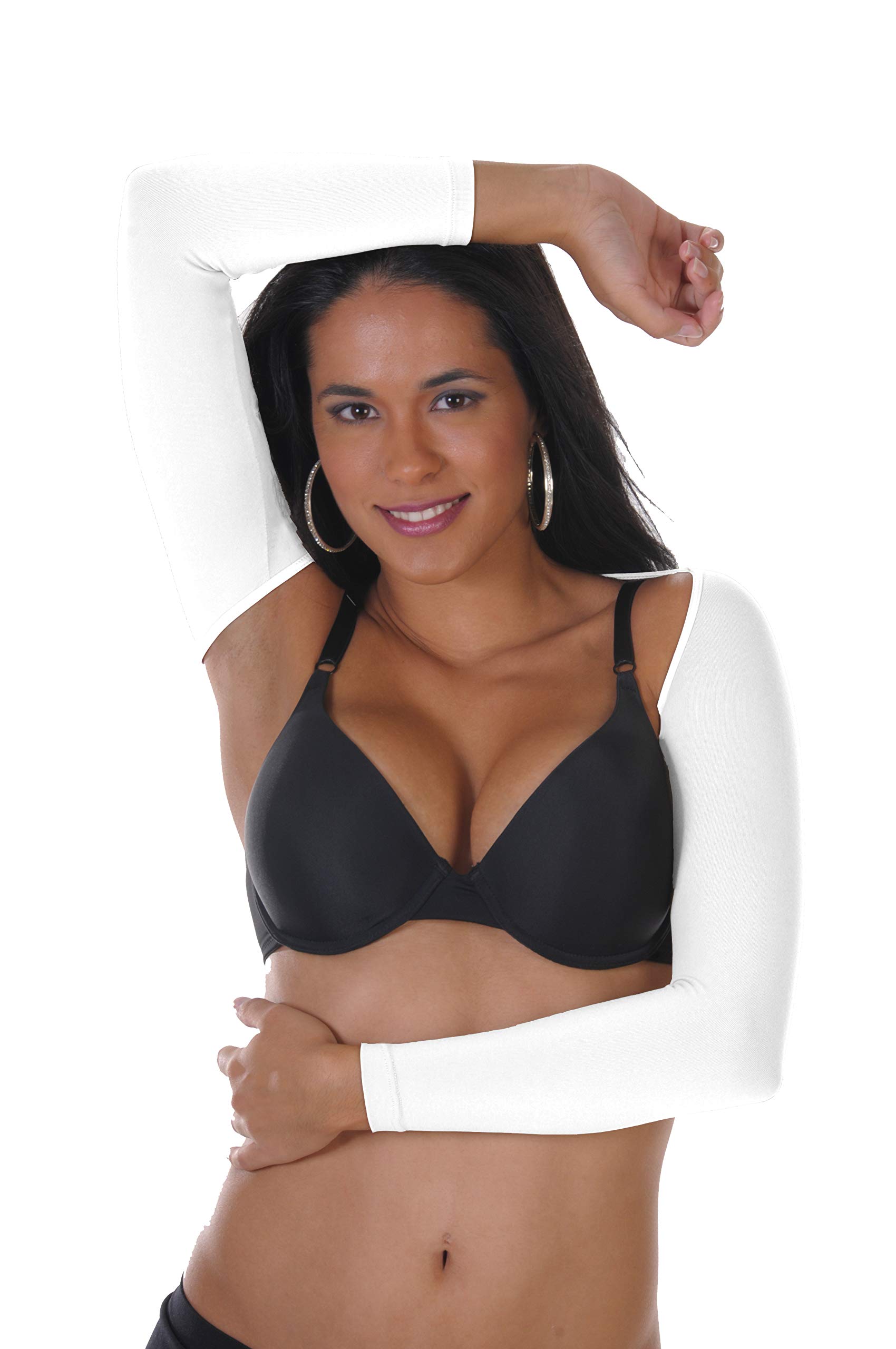 Your Contour Long Sleeve Arm Shaper - Slimming Shapewear for Arms & Thighs - White 3X - Perfect for Toning, Smoothing & Enhancing Outfits Under Dresses or Formal Wear