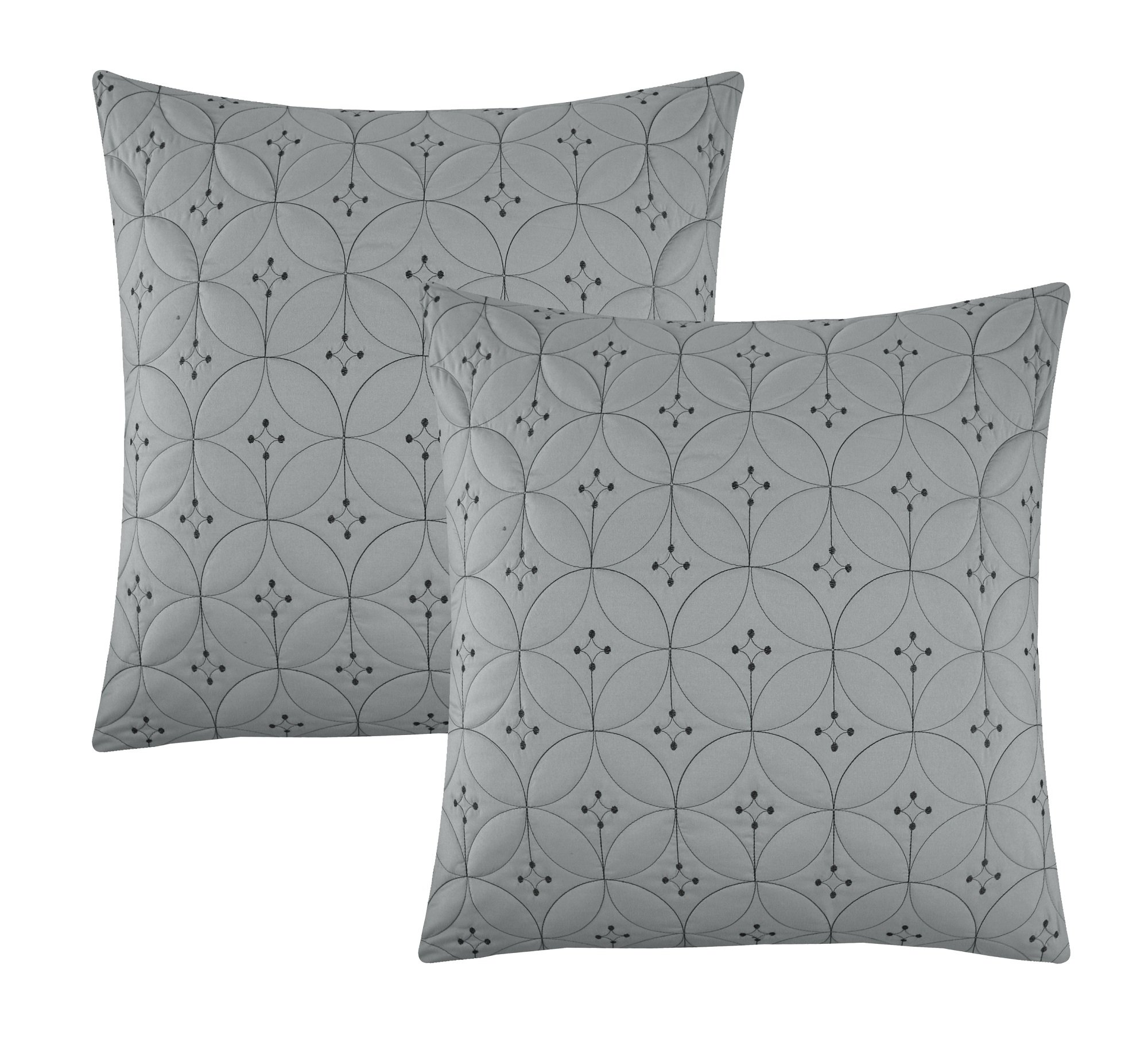 Chic Home 24-Piece Aida Queen Size Bed in a Bag Comforter Set - White & Silver Luxury Bedding Collection | Perfect for Master Bedrooms, Guest Rooms & Dorm Decor