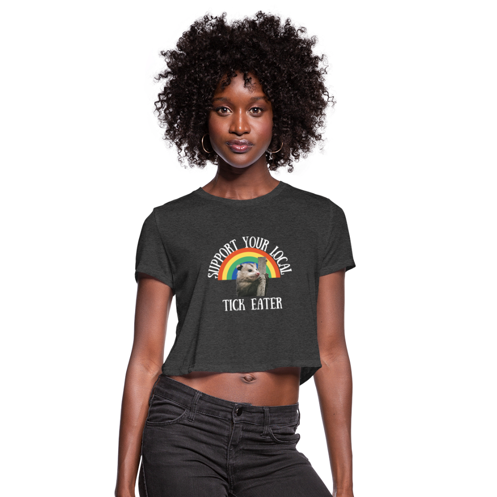 Opossum Support Women's Cropped T-Shirt | Funny Animal Lover Tee | Casual Streetwear & Summer Outfit Essential