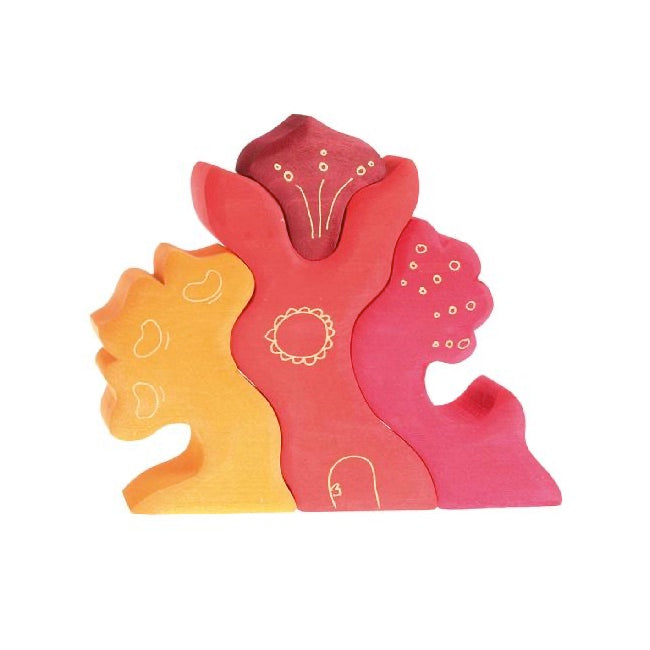 Grimm's Casa Gloria 4-Piece Wooden Rainbow Stacking Toy Set - Montessori Educational Building Blocks for Kids - Perfect for Sensory Play, Home Decor & Toddler Learning Activities