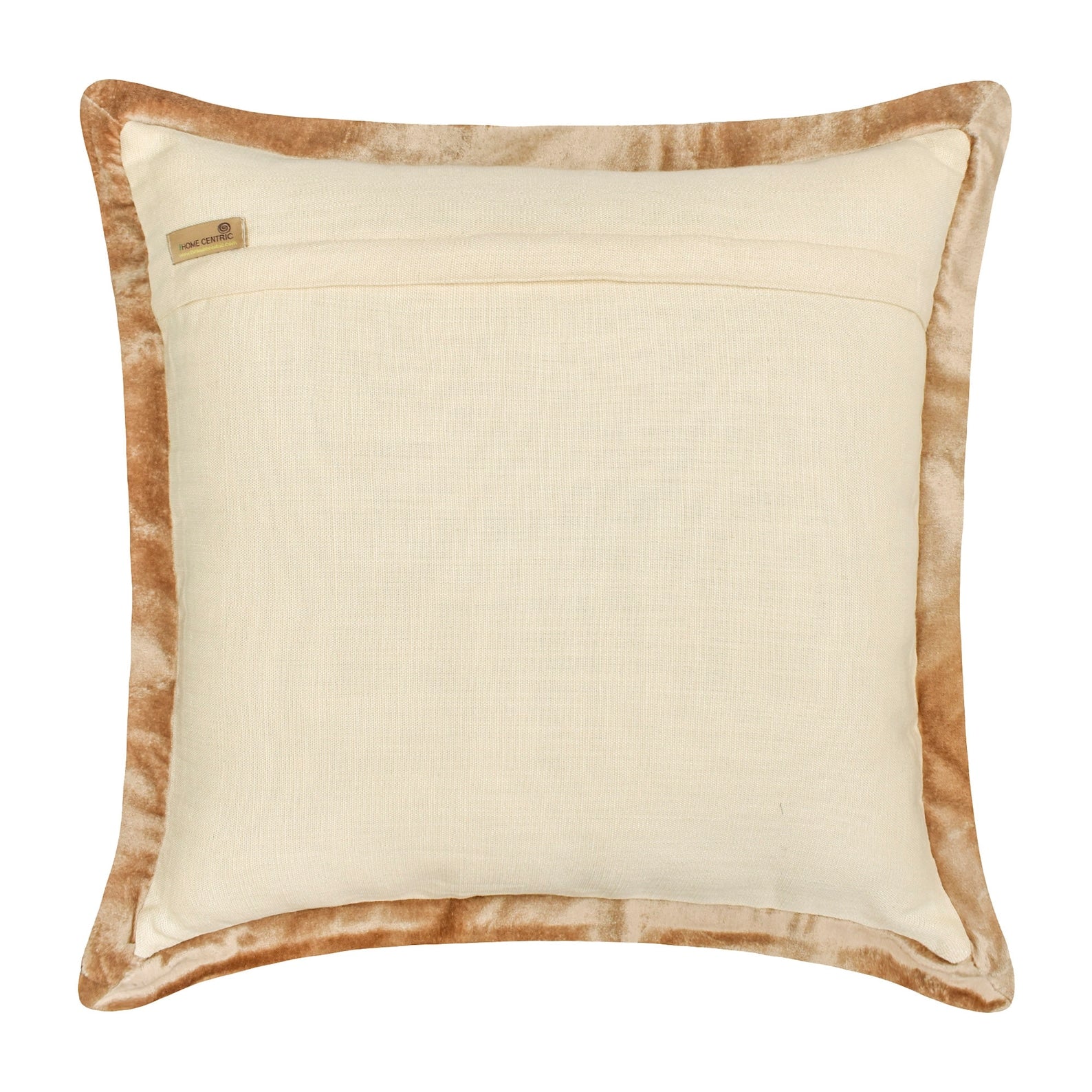 Agatha Gold & Beige Velvet Throw Pillow Cover - Soft Luxury Decorative Cushion Case for Sofa, Bed, Living Room & Home Decor
