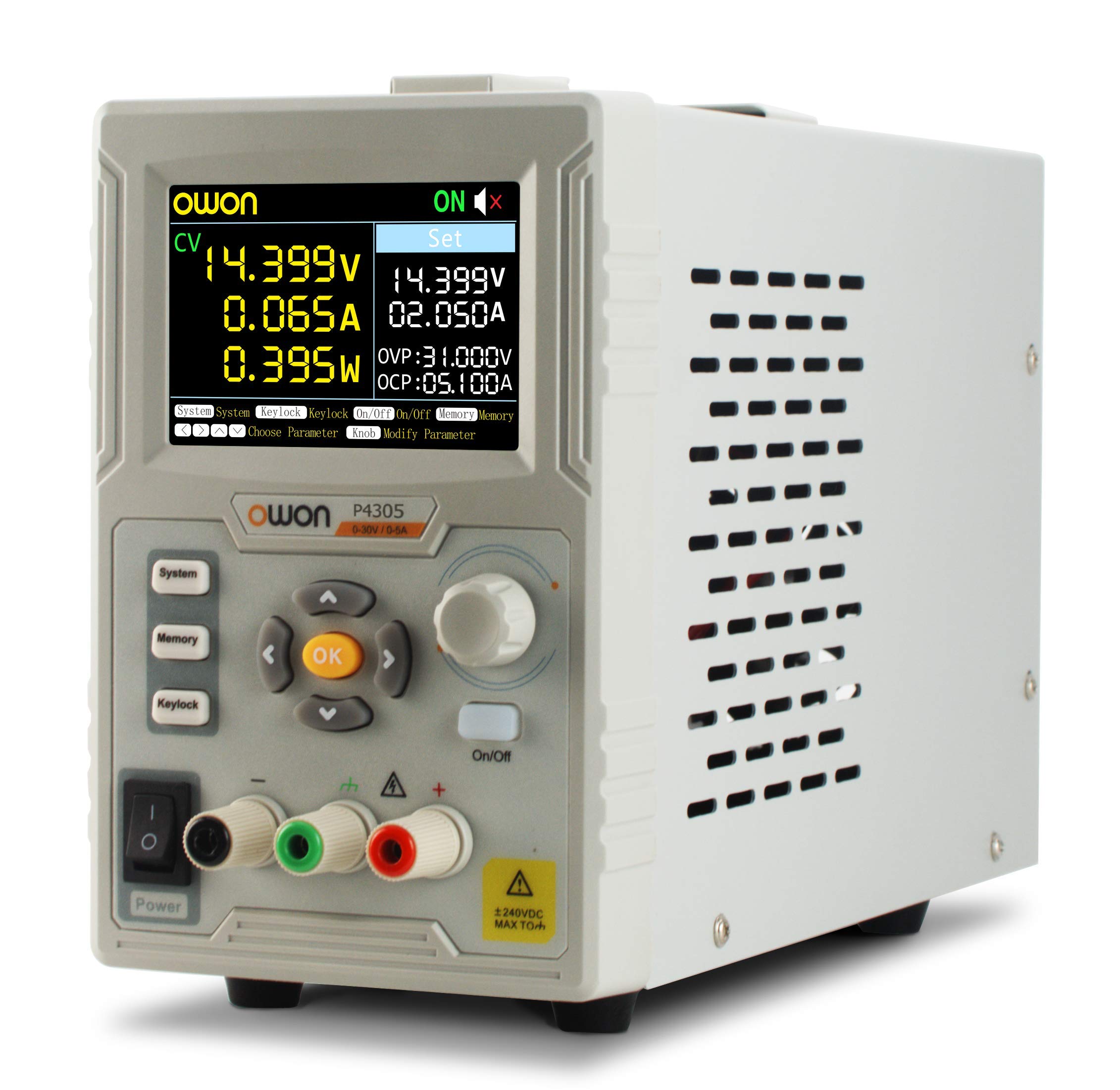 LILLIPUT OWON P4305 Single Channel 150W DC Power Supply 0-30V 0-5A with 1mV/1mA Precision - Perfect for Electronics Testing, Lab Experiments & DIY Projects