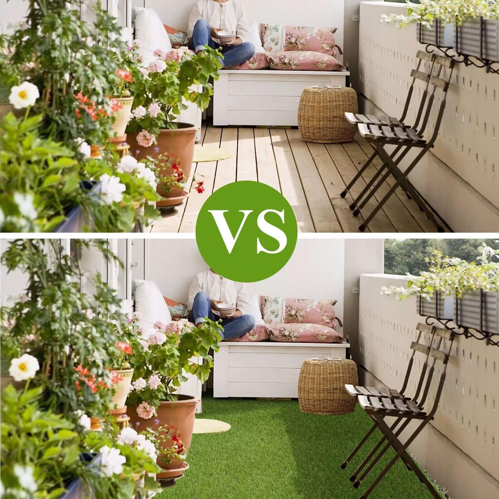 Premium HEBE Artificial Turf Rug 2'x10' - Pet Grass Mat with Drainage Holes for Dogs | Indoor/Outdoor Dog Potty Training Pee Pad | Durable & Reusable Synthetic Grass for Patio, Balcony & Backyard Use