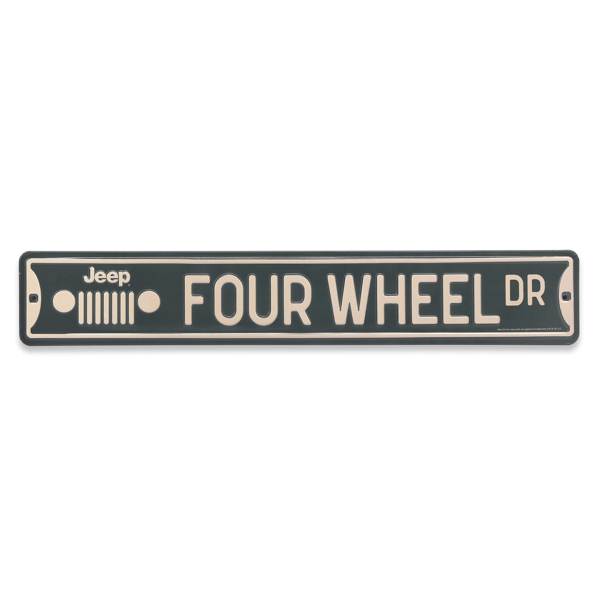 Jeep 4x4 Metal Street Sign - Durable Garage Decor for Man Cave, Workshop & Outdoor Use
