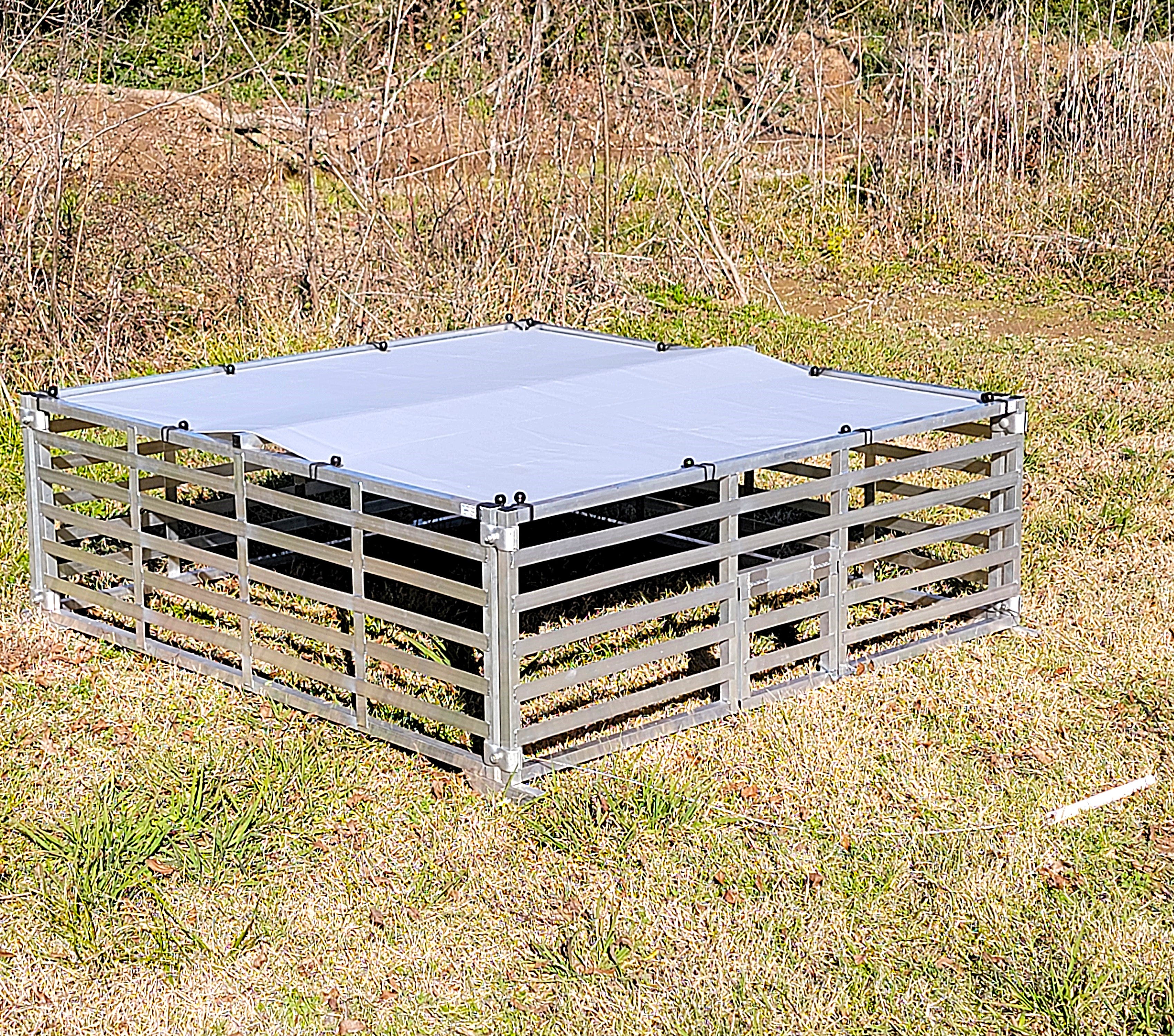 Rite Farm 5'x5' Aluminum Mobile Chicken Tractor Coop for Broilers & Poultry - Portable Poultry Pen for Free-Range Farming, Backyard Chicken Raising & Meat Bird Production