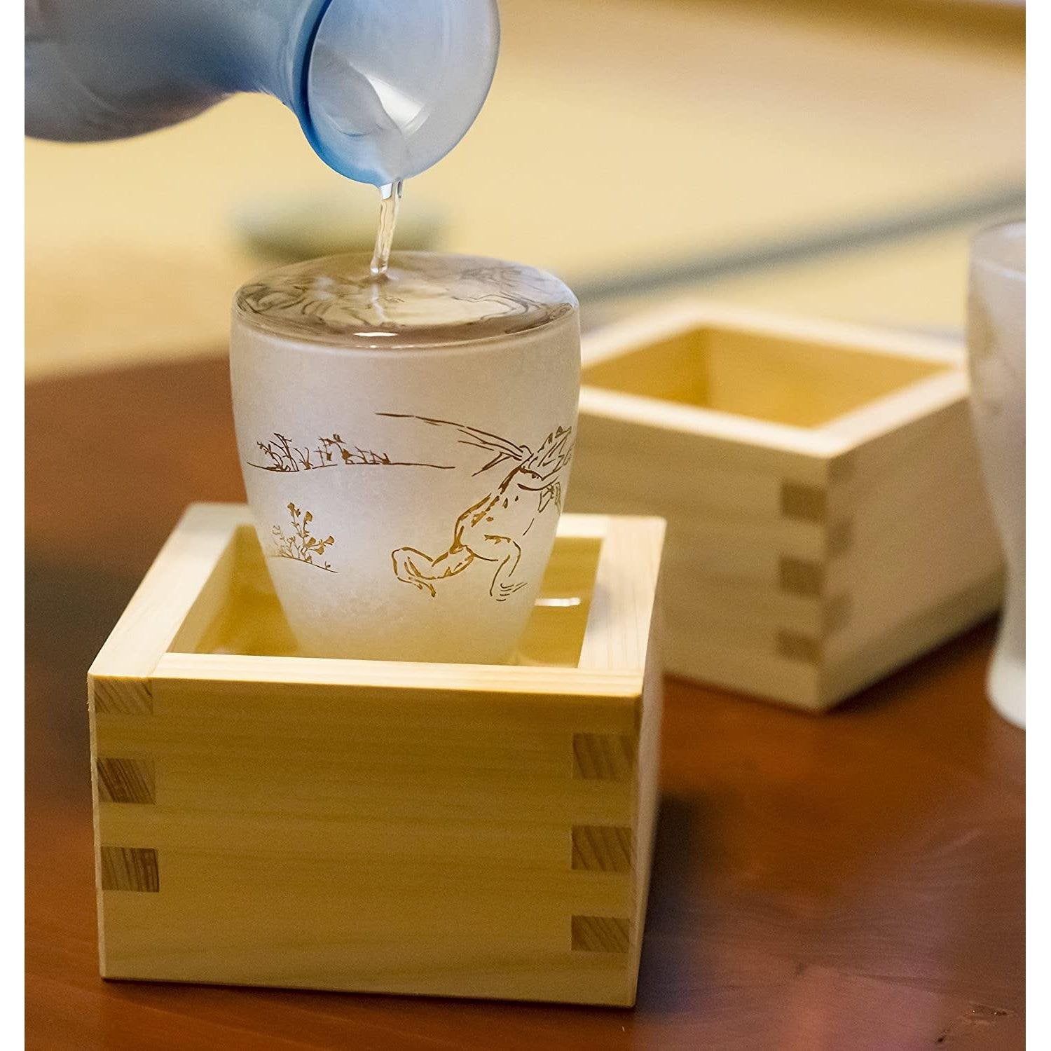 Premium Japanese Hinoki Cypress Wooden Sake Cup Set - Authentic Masu Box 1 Gou (180ml) - Traditional Sake Drinking Vessel for Japanese Cuisine, Sushi Dining & Cultural Ceremonies