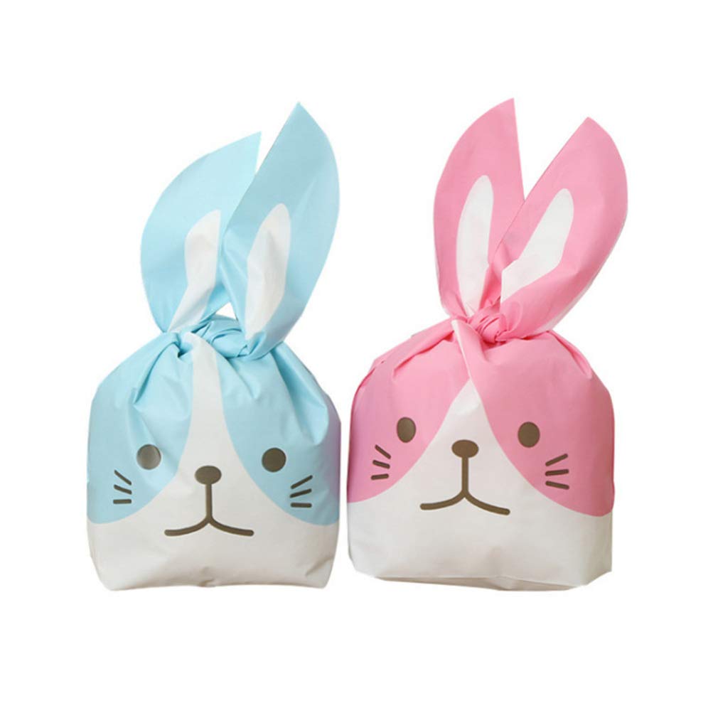 50pcs Eco-Friendly Bunny Goodie Bags for Christmas Party, Candy Treats, Lollipop Wrapping | Perfect for Holiday Gifts, Birthday Favors, Baby Showers & School Events