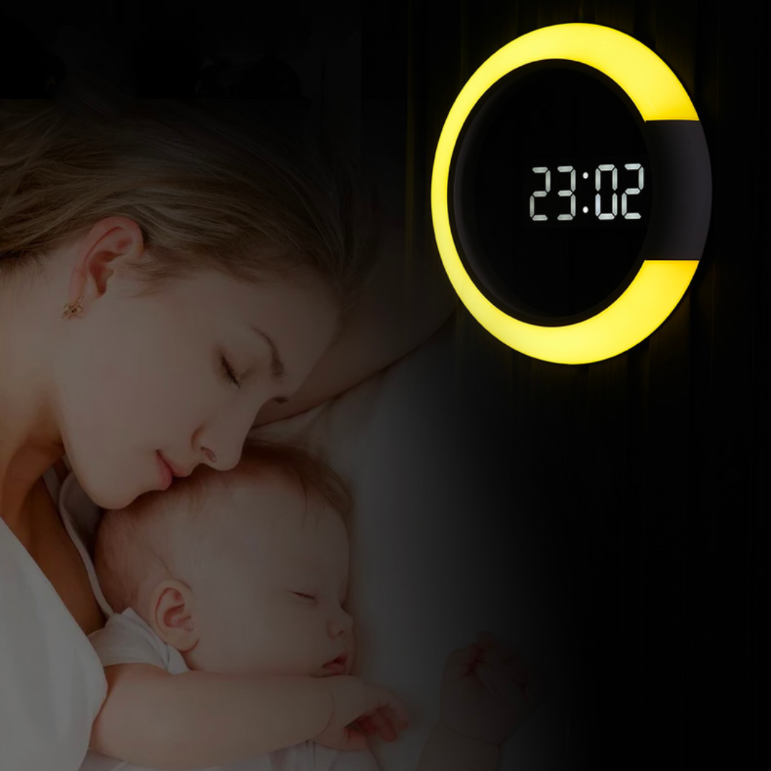 LED Digital Wall Clock - Large Display, Battery Operated, Silent Sweep for Home, Office, Bedroom & Kitchen | Modern Timepiece with Bright Numbers
