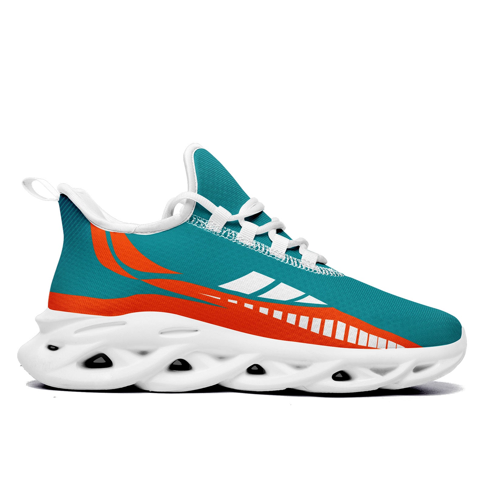 Custom Green & Orange Miami Maxsoul Sneakers - Personalized Unisex Athletic Shoes FN003 D020325 | Trendy Streetwear & Gym Workout Shoes for Men & Women