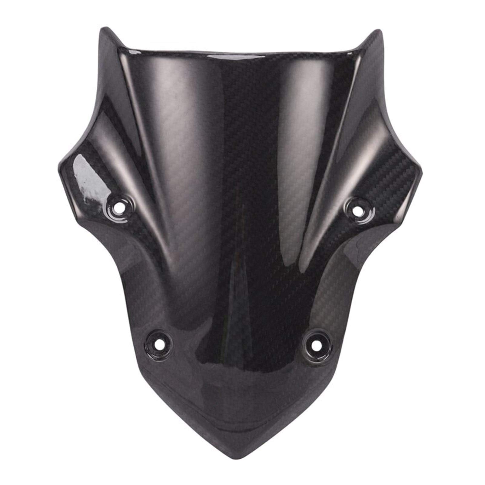 XCJ Double Bubble Motorcycle Windscreen for Kawasaki Z900 2017-2019 - Black Wind Deflector for Road Protection