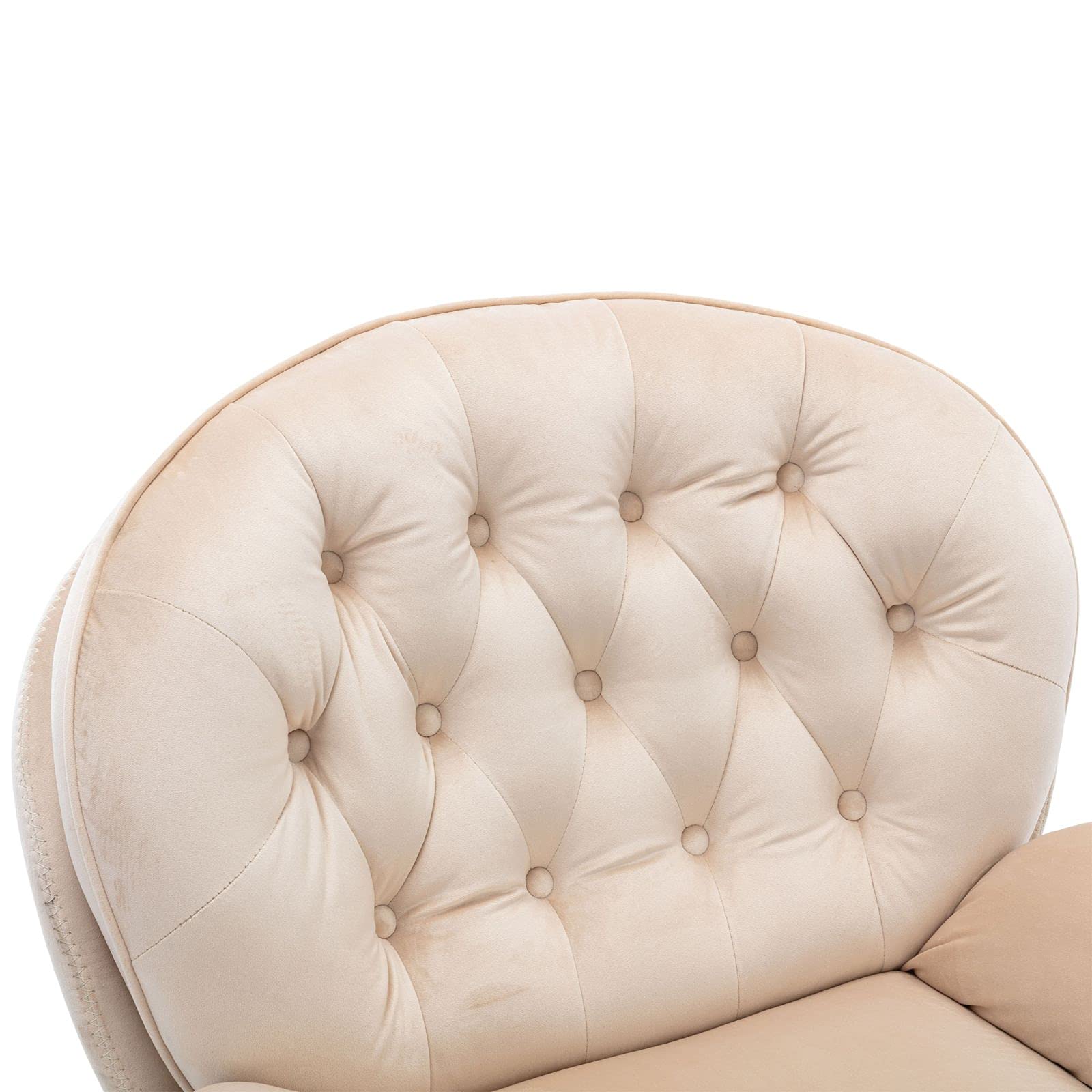 Velvet Swivel Accent Chair with Ottoman - Modern Living Room Lounge Chair with Footrest - Perfect for Home Office, Reading Nook & Cozy Relaxation
