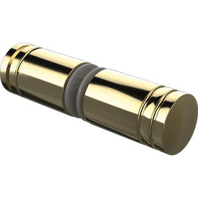 Frameless Shower Door Handle - Round Knob in Brushed Brass & Satin Gold - Perfect for Modern Bathroom & Glass Shower Enclosures