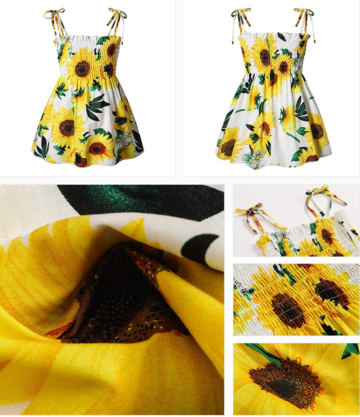 Toddler Baby Girl Floral Princess Sundress - Sleeveless Spaghetti Strap Summer Dress for Girls 1-3 Years | Perfect for Beach, Party & Outdoor Play