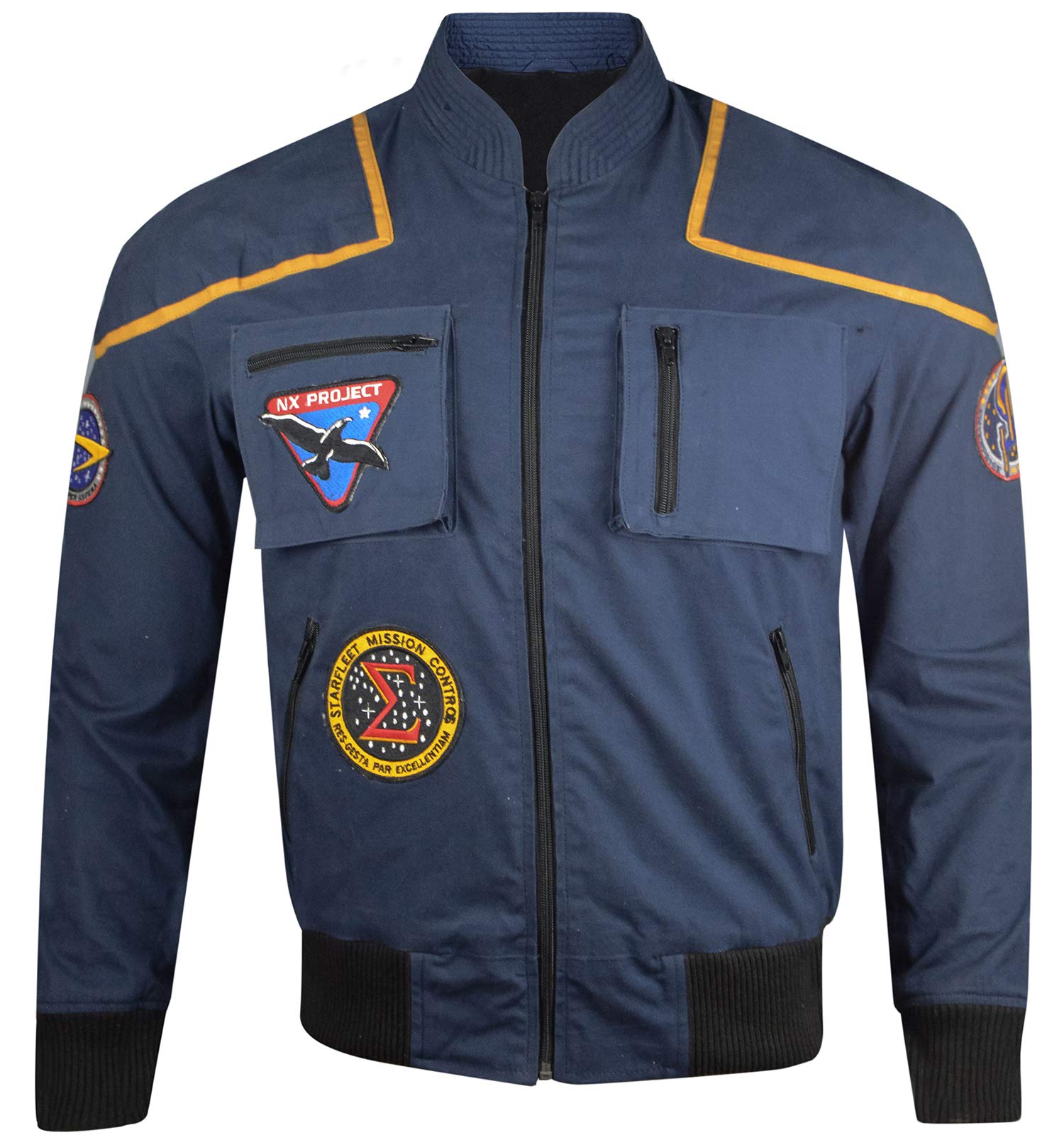 Space Pilot Uniform Star Jacket - Jonathan Trek Archer Jacket - Cotton Space Suit for Cosplay, Halloween Costume & Sci-Fi Events