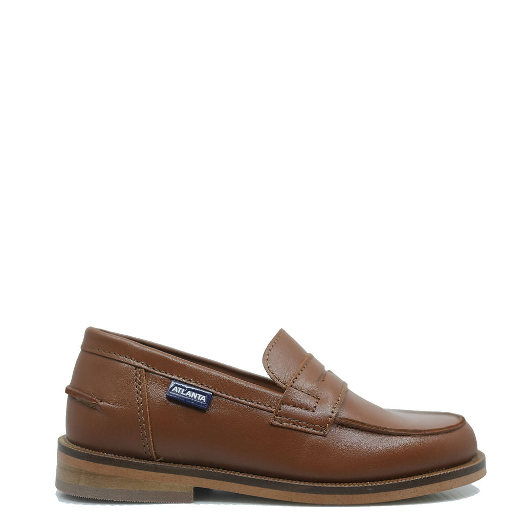Vintage Brown Chunky Loafers for Men - Atlanta Moccasin Style Comfortable Slip-On Shoes for Casual Wear & Office Outfits