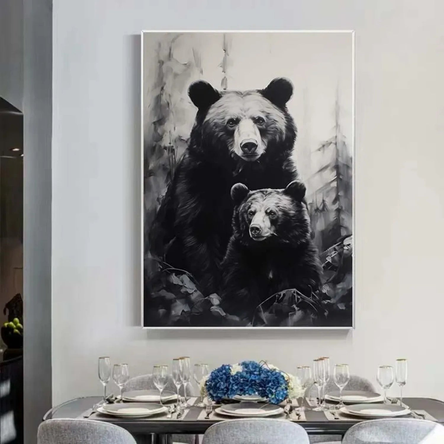 Animal Art Painting #AP161 - Handmade Canvas Wall Decor for Living Room, Bedroom & Office | Wildlife & Nature Inspired Artwork