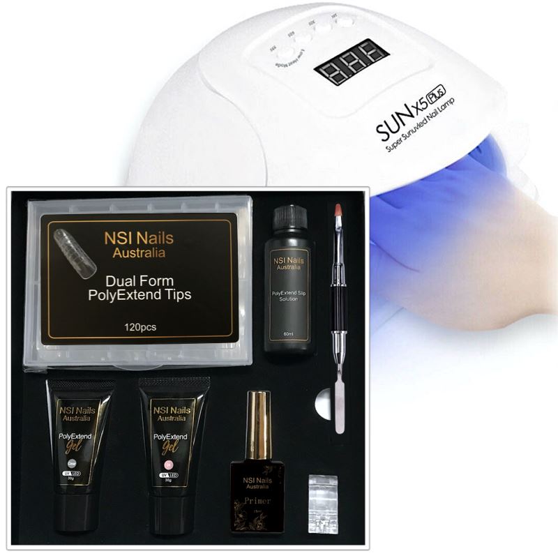 PolyGel Nail Kit with 80W LED UV/Lamp - Professional DIY Gel Manicure Set for Strong & Long-Lasting Nails - Perfect for Home, Salon & Nail Art Enthusiasts