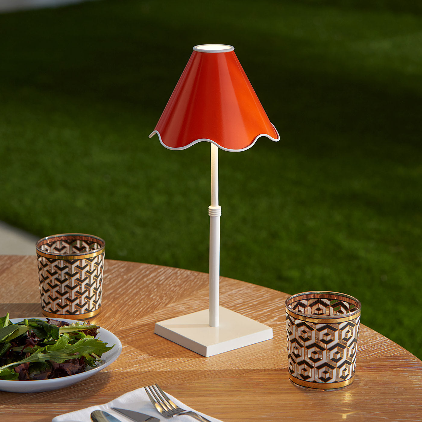 Ripple Rechargeable Table Lamp - USB LED Night Light for Bedroom, Office & Living Room - Portable Touch Control Desk Lamp with 3 Brightness Levels - Perfect for Reading, Working & Relaxing