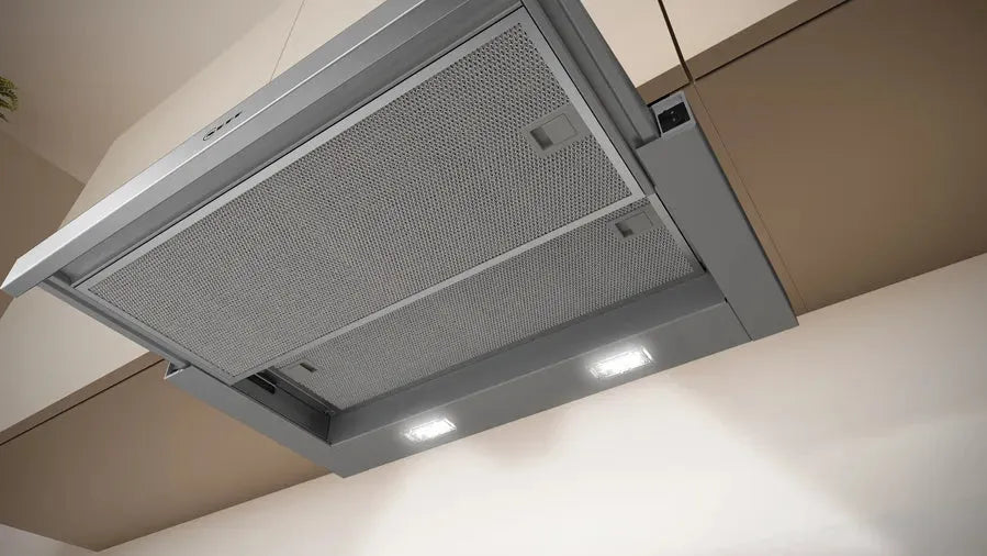 Neff 60cm Slide Out Range Hood N30 D46BR22N1B - Stainless Steel Kitchen Extractor Fan with Powerful Ventilation - Perfect for Modern Kitchens and Open Plan Living Spaces