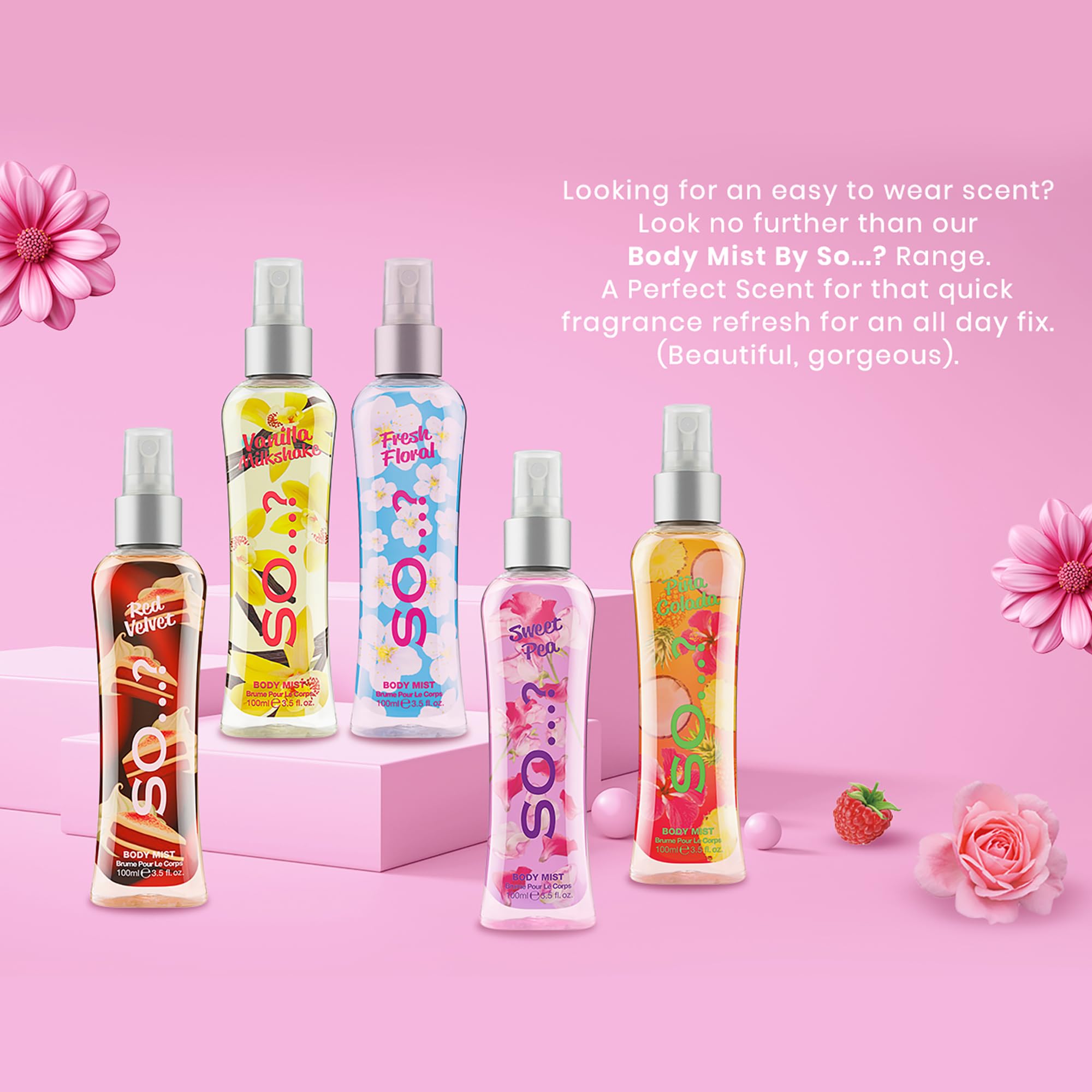 So…? Sweet Pea Body Mist for Women - Floral Perfume with Bergamot, Sweet Pea & Peony Notes - 3.5 oz Women's Body Spray - Perfect Gift for Her - Ideal for Daily Wear, Date Nights & Special Occasions
