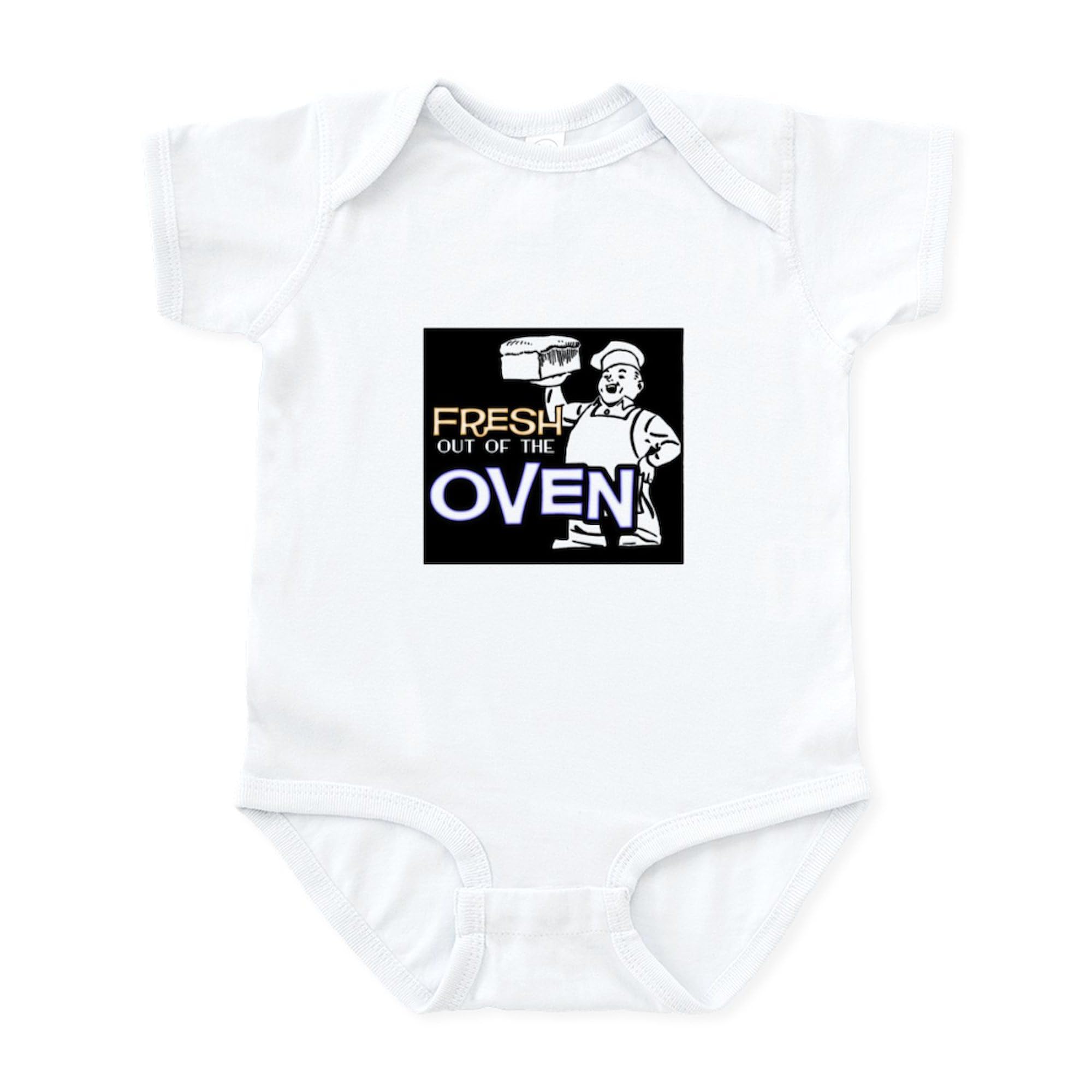 Fresh Out of The Oven Infant Bodysuit - Cute Baby Romper for Newborns & Infants | Perfect for Baking-Themed Photoshoots, First Birthday Parties & Family Matching Outfits