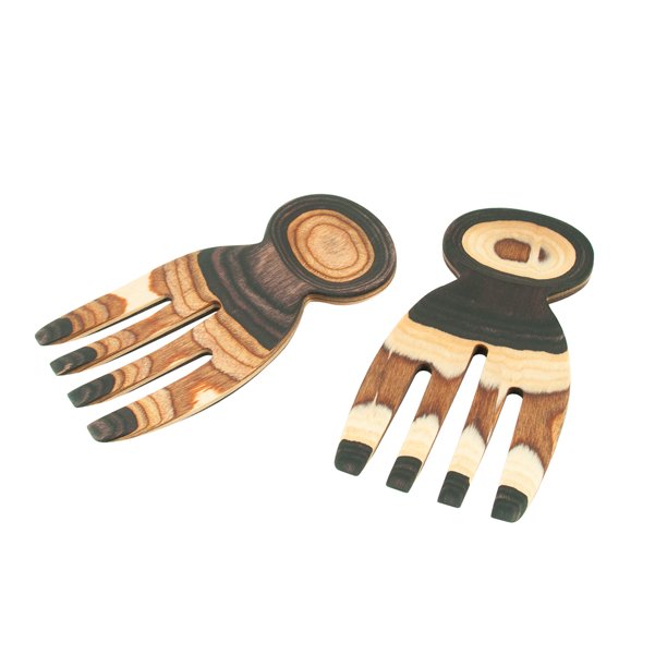 Pakka Salad Hands - Premium Wooden Salad Tongs for Healthy Eating & Serving - Perfect for Kitchen, BBQ, Picnics & Dinner Parties