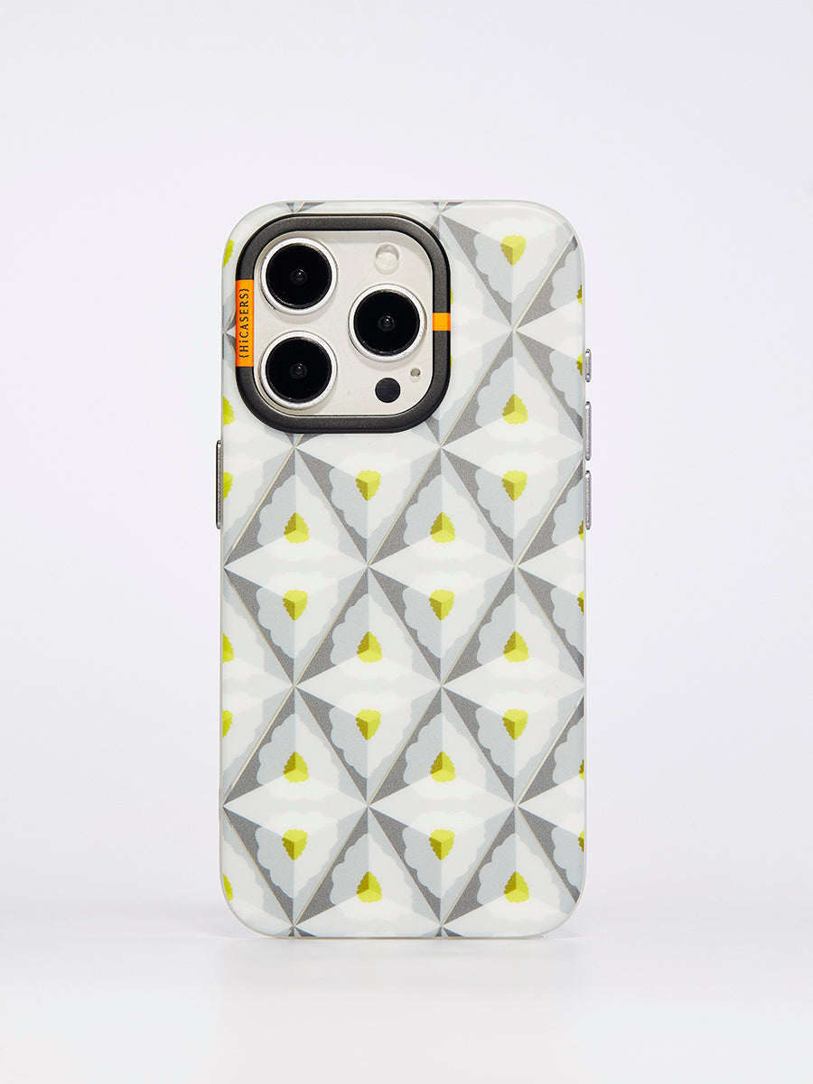 Urban Jungle iPhone Case - Durable Yellow Protective Cover for iPhone 12/13/14 | Trendy Botanical Design, Shockproof & Slim Fit | Perfect for Outdoor Adventures, Travel & Daily Commute