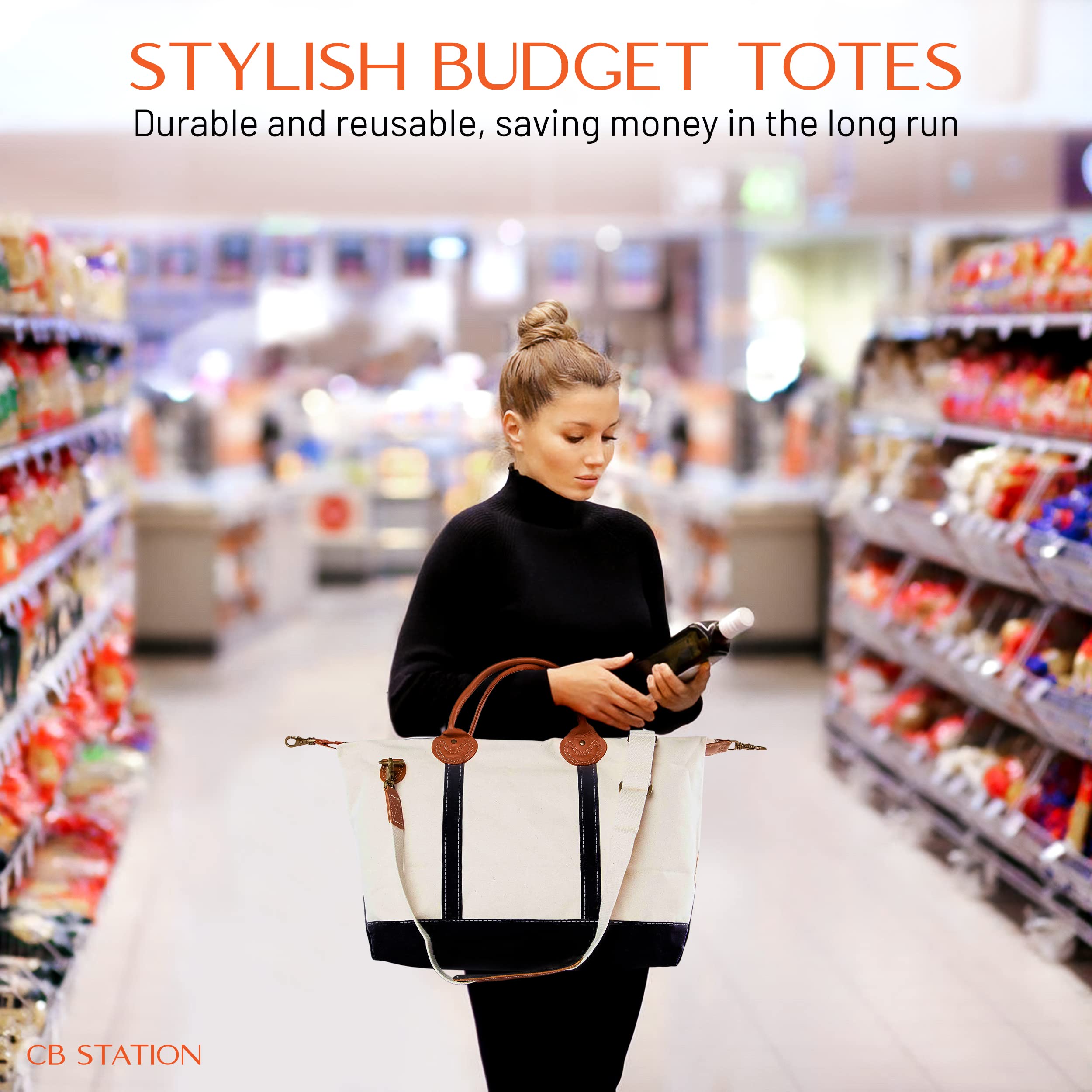 18 oz Canvas Weekender Bag for Women - Stylish Duffle Carry On Bag for Travel & Overnight Trips - Perfect Gym Bag, Beach Tote & Weekend Getaway Essential