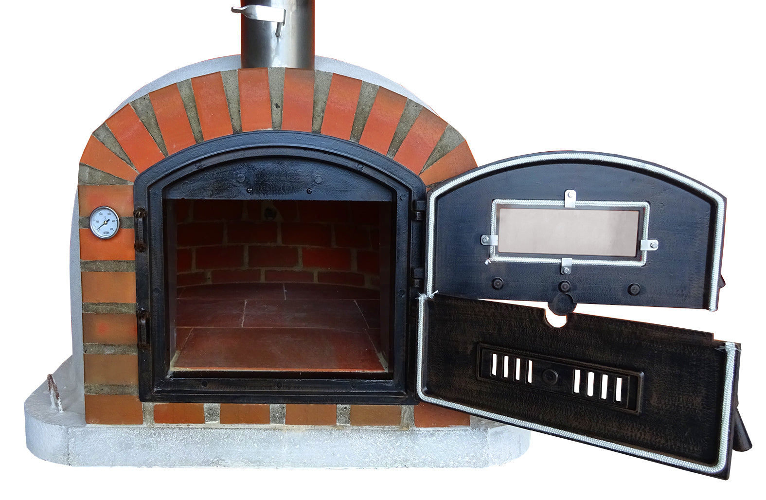 Premium Rustic Arch Lisboa Outdoor Pizza Oven for Backyard, Patio & Garden - Authentic Wood Fired Pizza Maker for Home & Commercial Use