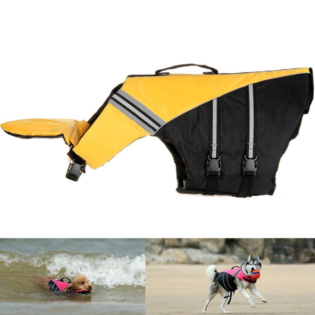 POPETPOP Reflective Dog Life Vest - Breathable Swim Suit for Puppies, Beach & Kayak Safety Vest with High Visibility for Paddle Boarding & Water Activities