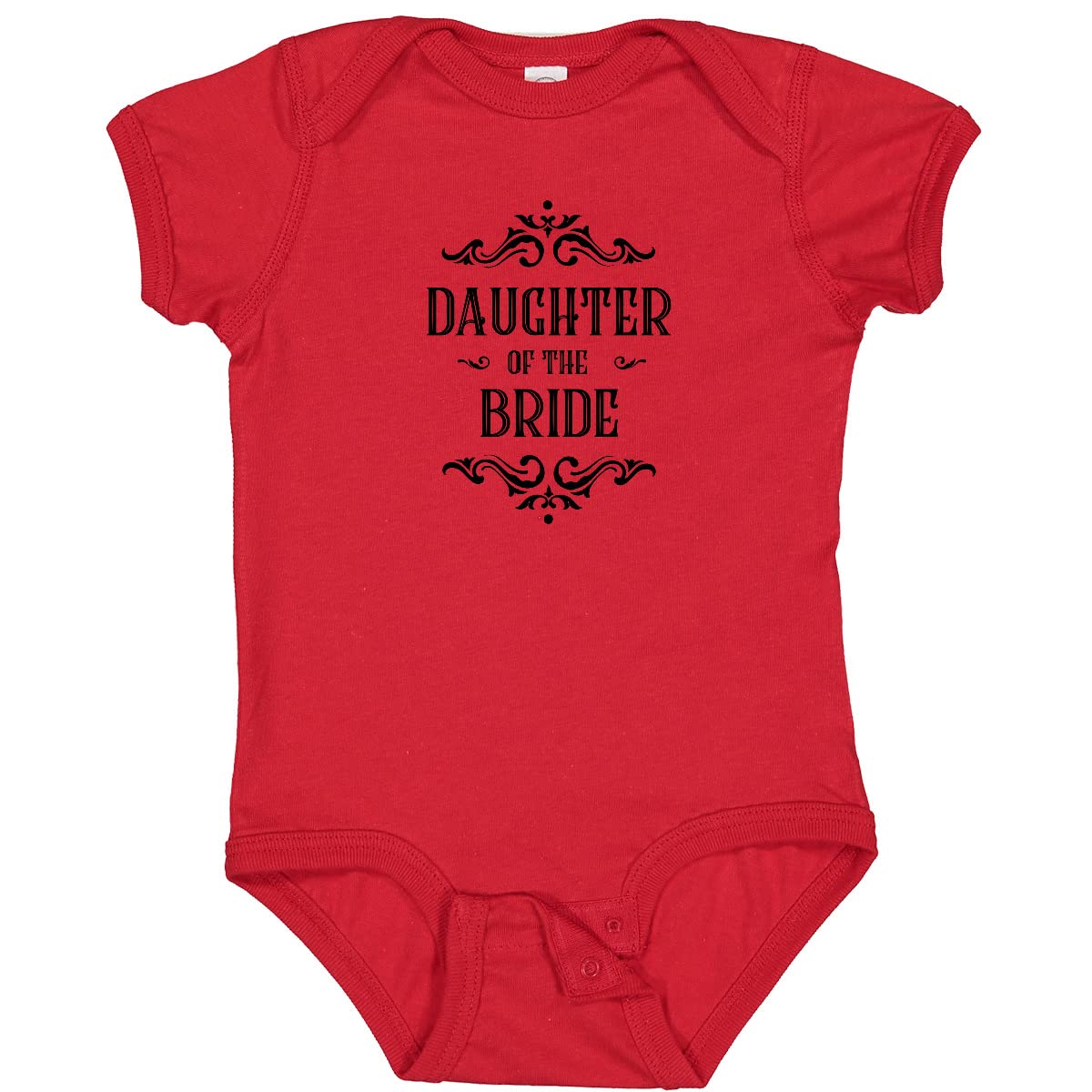Inktastic Daughter of The Bride Baby Bodysuit - Cute Cotton Onesie for Wedding Party, Bridal Shower & Family Photos - Perfect Outfit for Flower Girls & Special Occasions