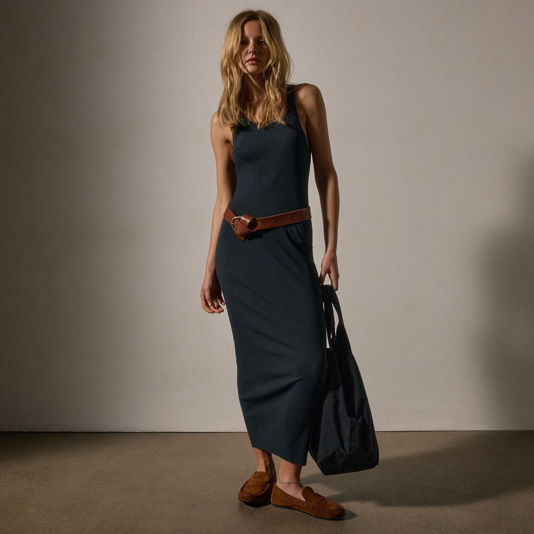 Stylish Tubular Rib Tank Dress in Magma Red - Perfect for Summer Outings, Beach Vacations & Casual Wear