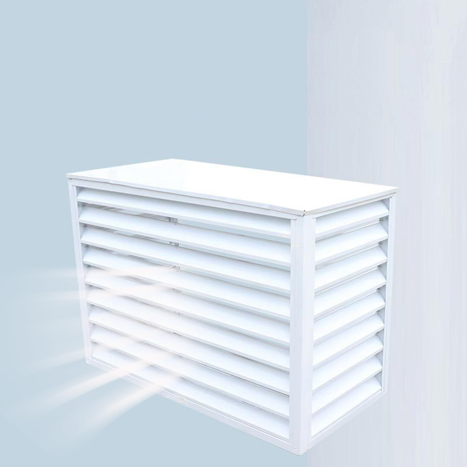 White 4-Panel Air Conditioner Privacy Fence Screen (39