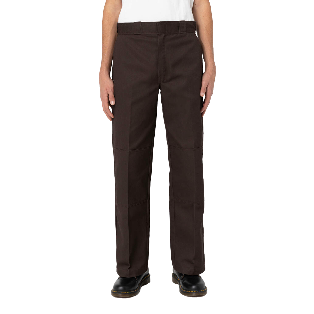 Dickies Loose Fit Double Knee Work Pants for Men - Durable Dark Brown Carpenter Pants for Construction, Landscaping & Outdoor Work
