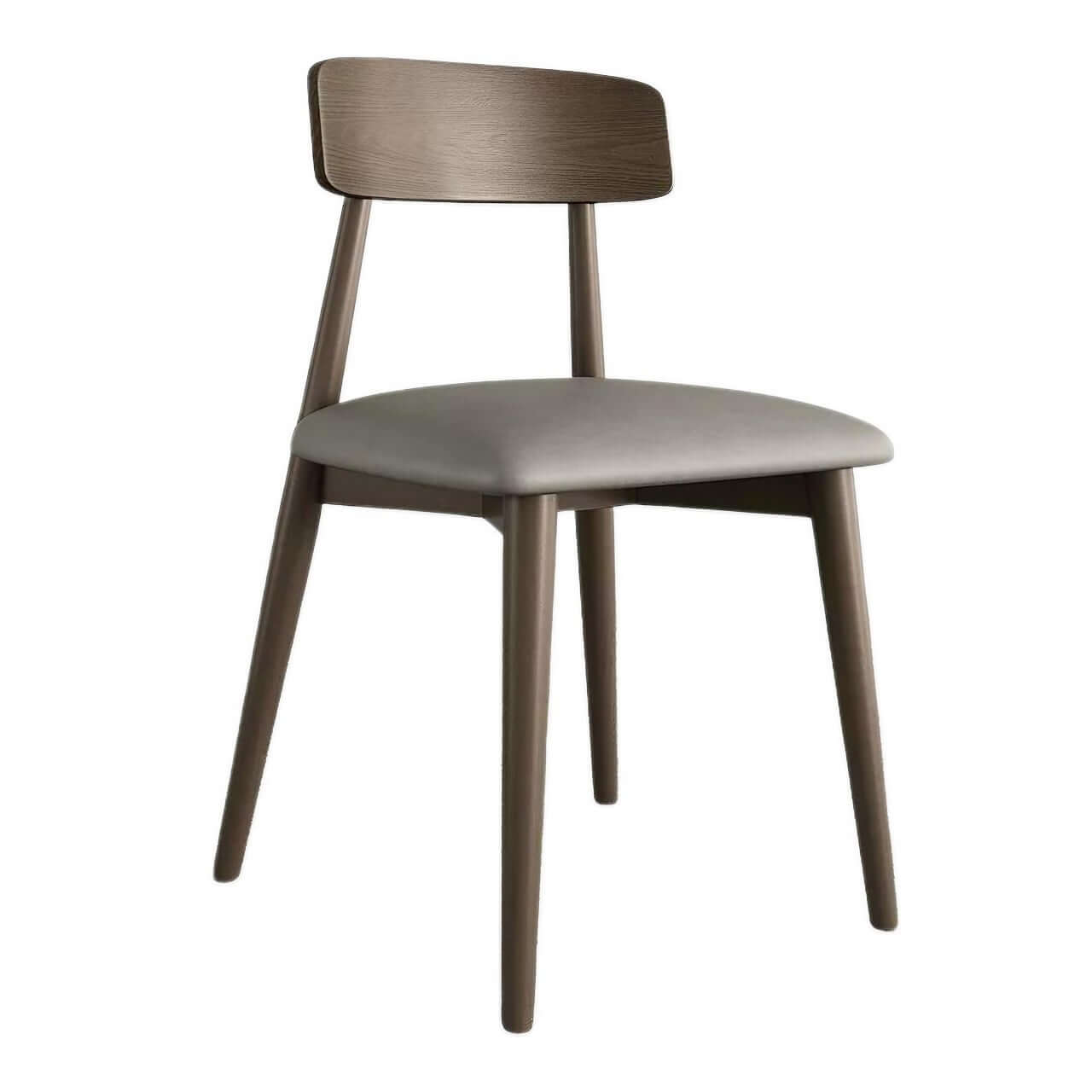 Premium Solid Walnut Oak Wood Dining Chair - Handcrafted Luxury Single Seat for Elegant Home Dining & Kitchen Decor