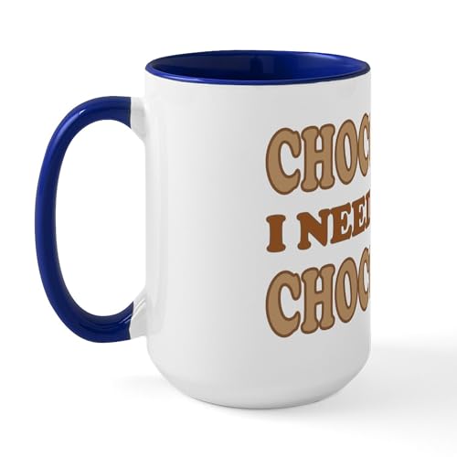 White/Navy Inside - Chocolate Lover Large Mug