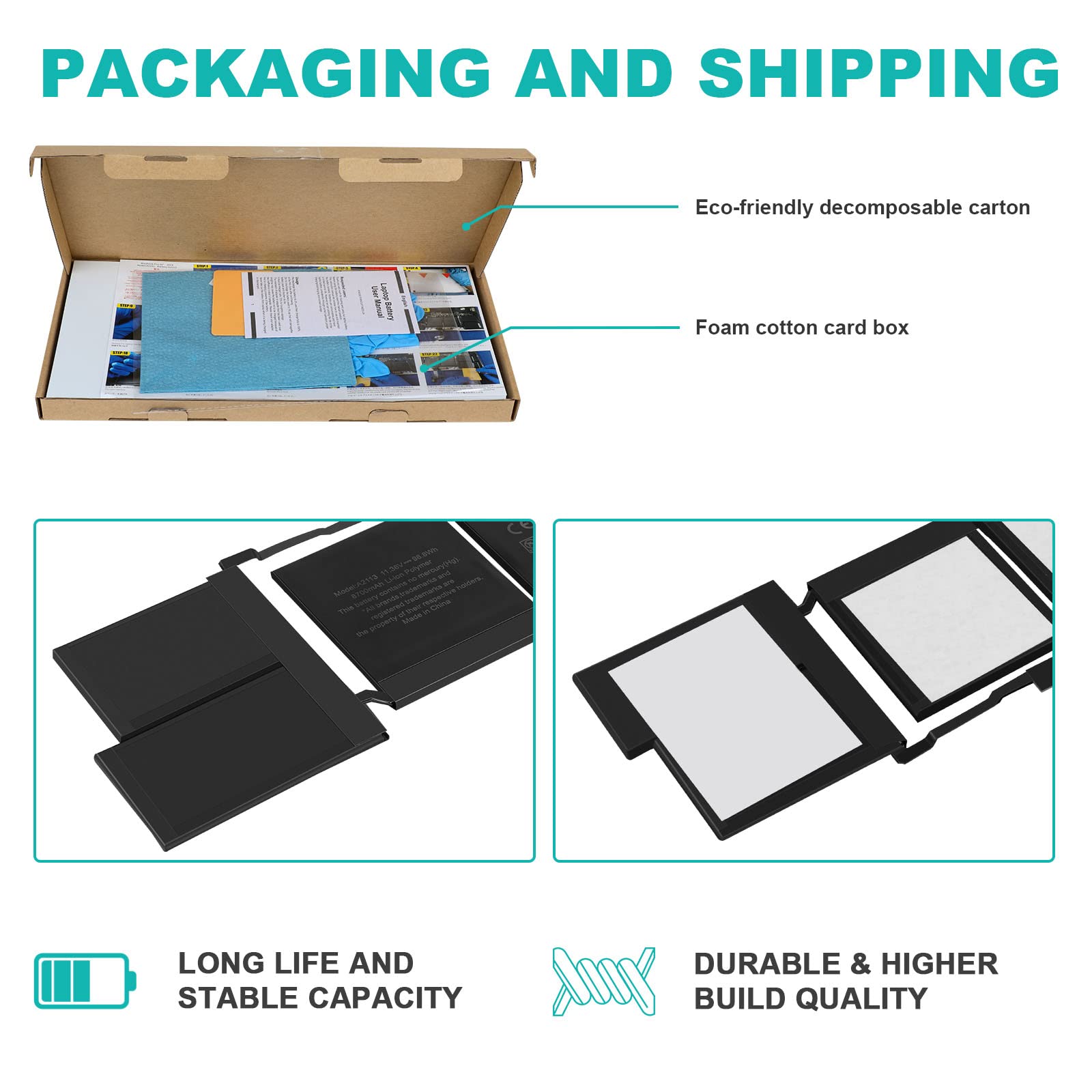Premium A2113 A2141 Replacement Laptop Battery for MacBook Pro 16-inch (2019 Model) - Compatible with A2141, EMC 3347, MVVJ2xx/A, MVVK2xx/A, MVVL2xx/A, MVVM2xx/A - Perfect for Work, Travel & Long-Lasting Performance