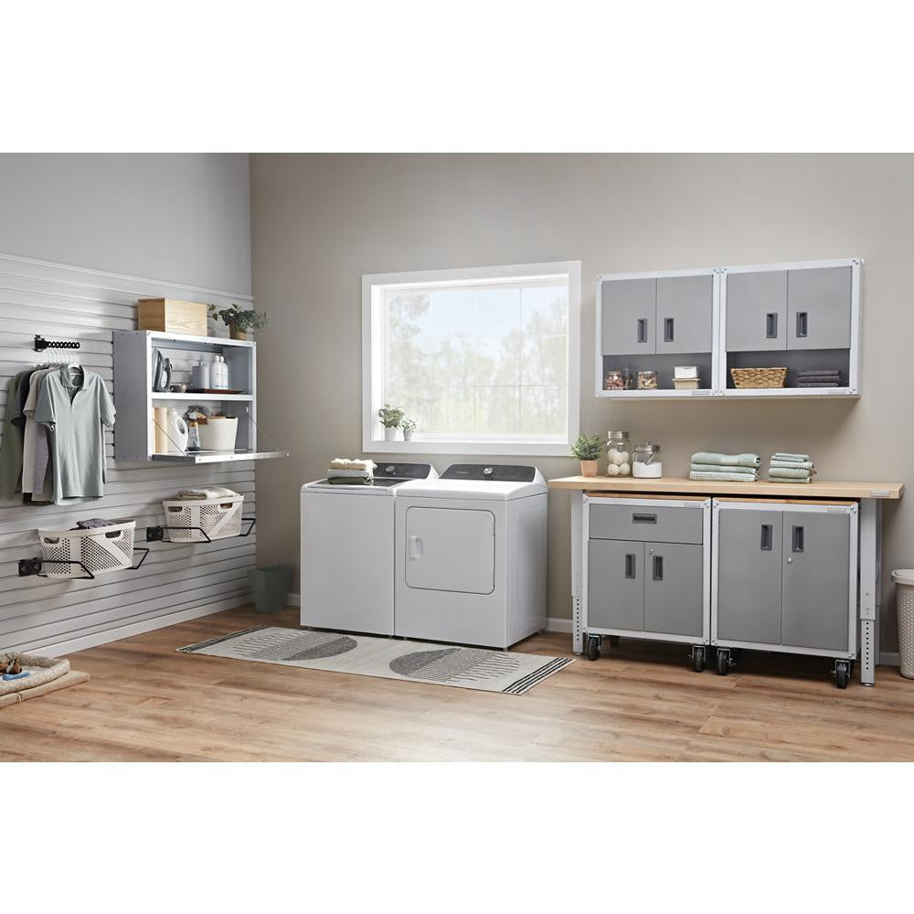 48 Solid Shelf Hammered White Wall Mounted Organizer - Perfect for Bathroom, Kitchen, and Bedroom Storage