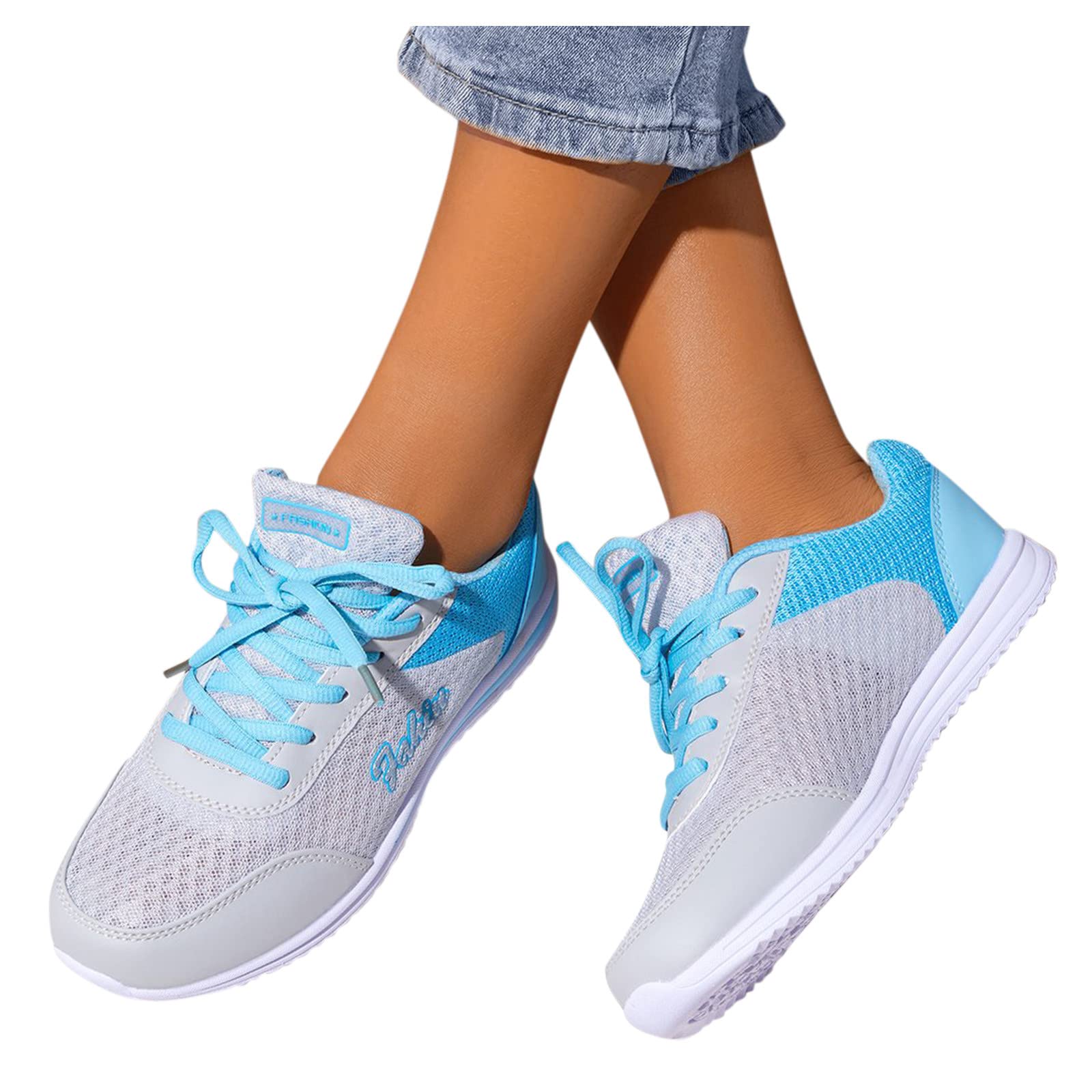 Nihewoo Women's Fashion Sneakers - Breathable Mesh Casual Slip-On Loafers for Running, Walking & Outdoor Activities | Comfortable Wedge Shoes for Work, Travel & Daily Wear