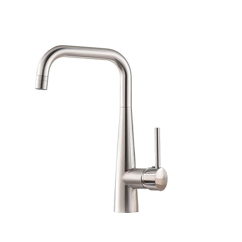 Brushed Nickel Single Handle Copper Kitchen Faucet - Modern Pull-Down Sprayer for Sink, High Arc Design with 360° Swivel Spout | Perfect for Home Kitchen, Restaurant, RV & Outdoor Use