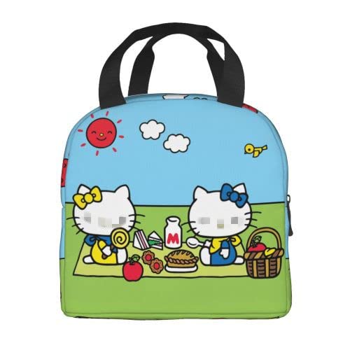 Insulated Anime Lunch Bag for Women - Cute & Portable Lunch Box for Office, Work, Picnic & Travel - Perfect for Bento, Meal Prep & School Lunches
