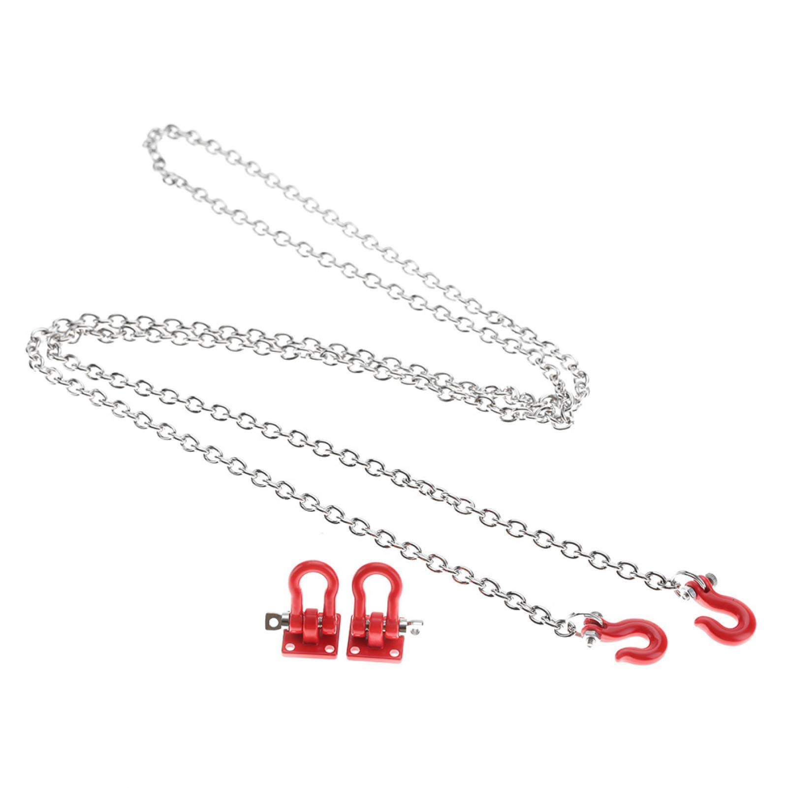 1/10 Scale RC Tow Hook & Tow Chain - Heavy Duty Trailer Accessories for RC Cars, Crawler Trucks - Perfect for Off-Road Recovery & Towing Scenarios